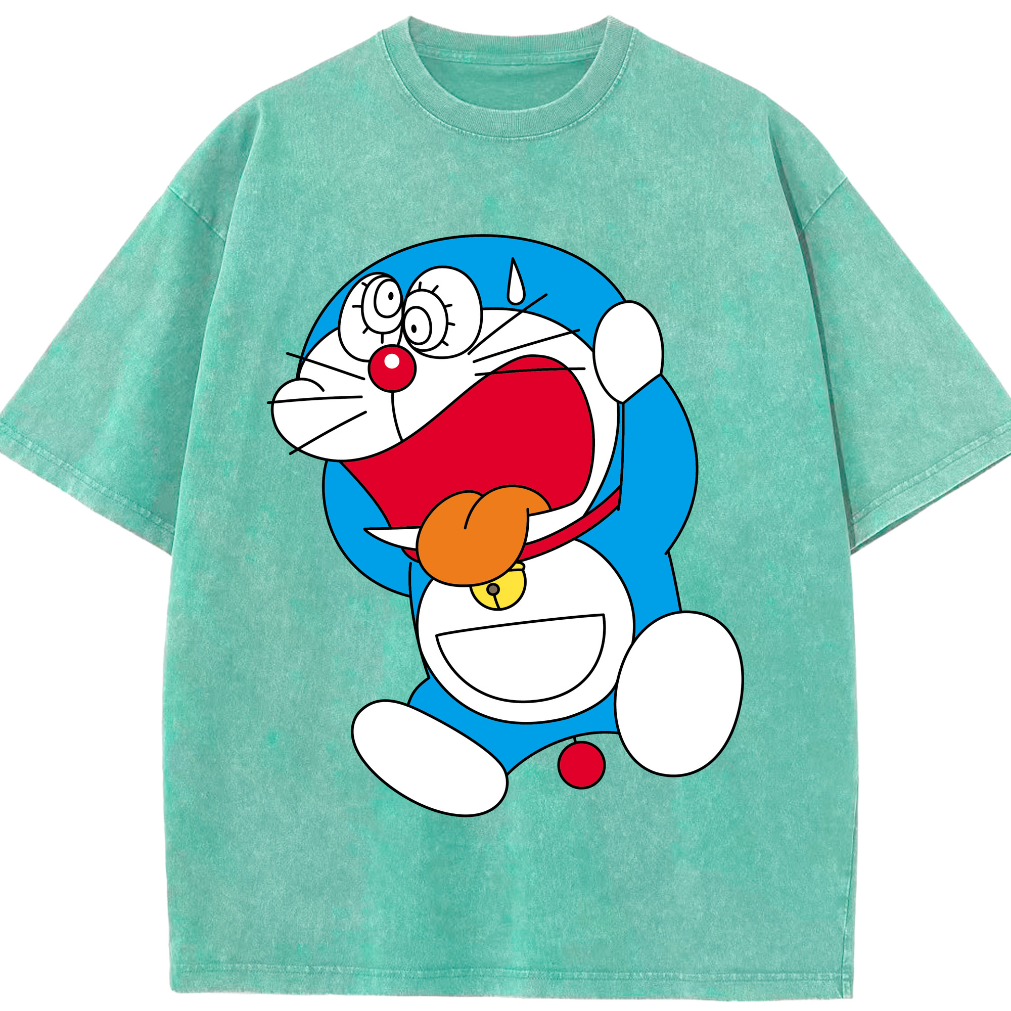 （画像用） ドラえもん Doraemon 綿100% ヴィンテージ風 半袖Tシャツ（フロントプリント）